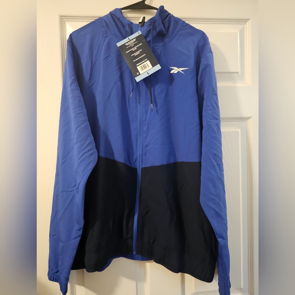 NEW Reebok Mens Full Zip Training Woven Jacket